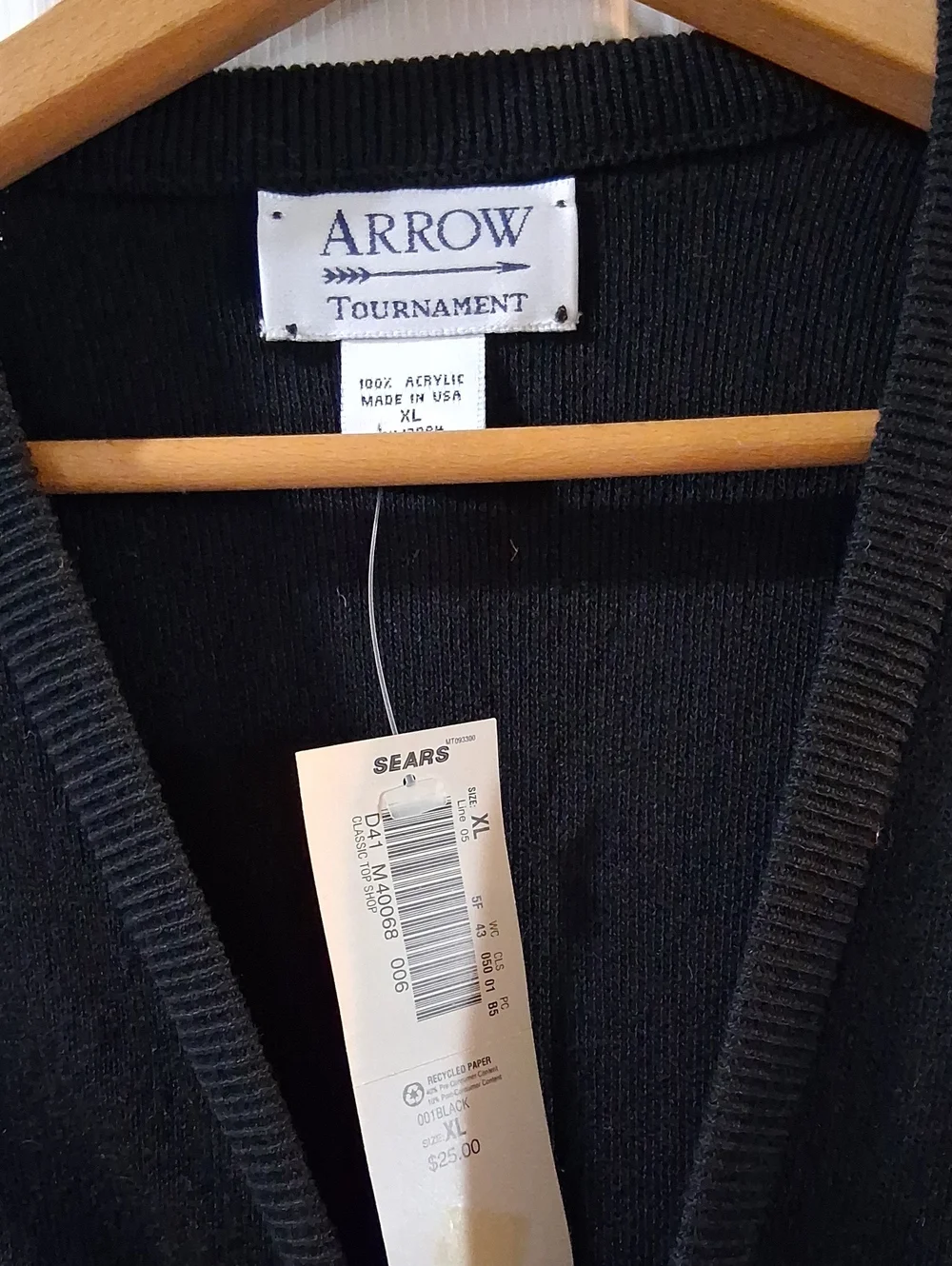 Arrow Black V-Neck Men’s Sweater